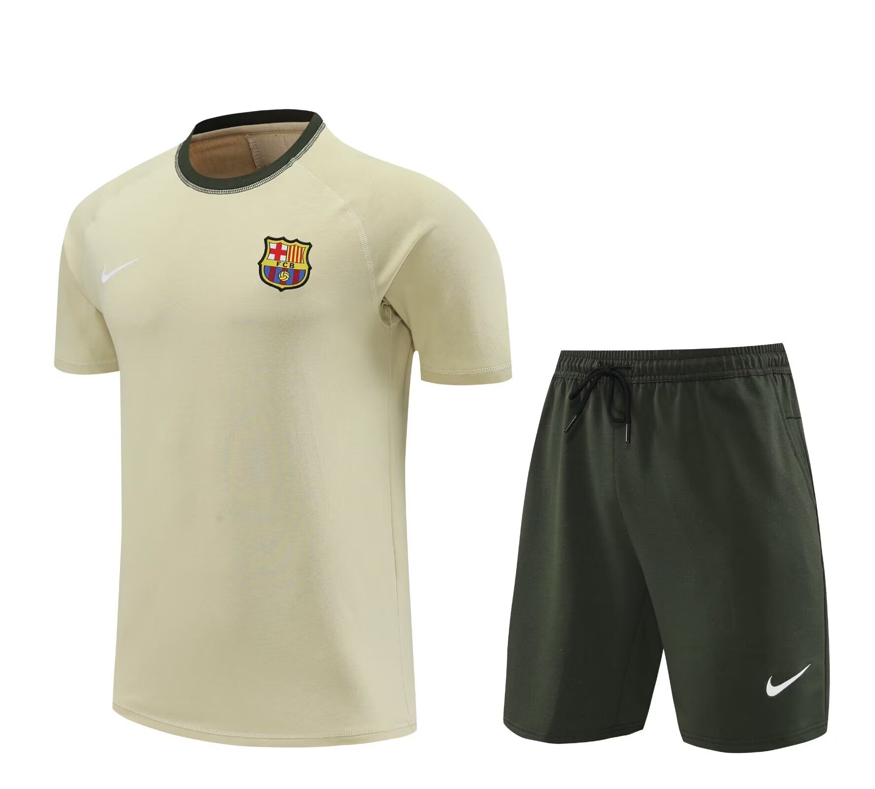 AAA Quality Barcelona 24/25 Light Beige Training Kit Jerseys